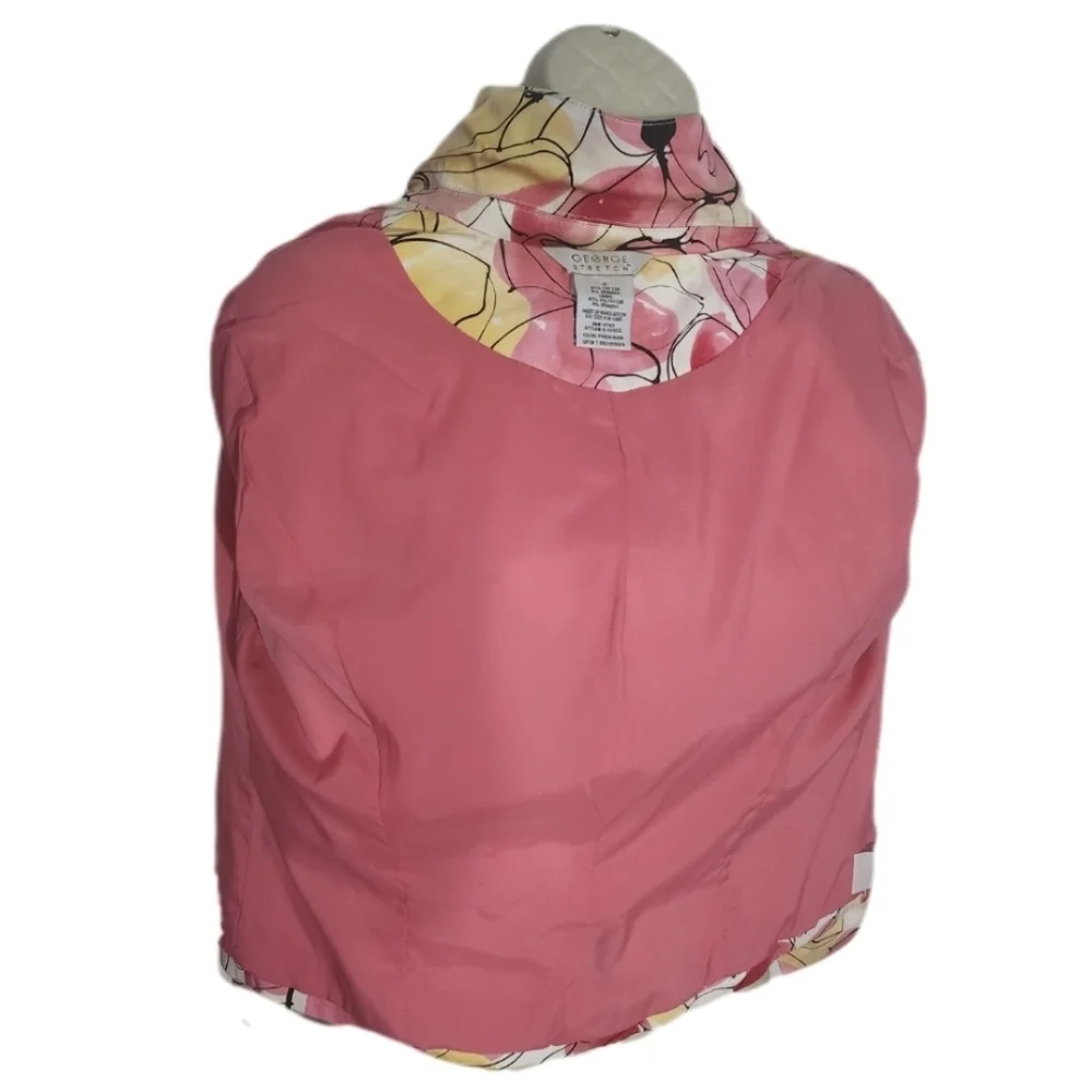 George Jacket Sustainable Cotton 90s Floral Pink Size 12